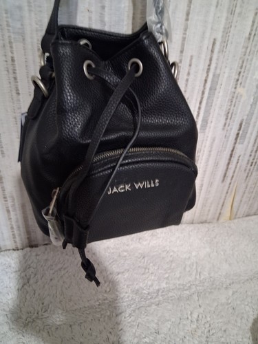 Jack wills black bucket bag - black,