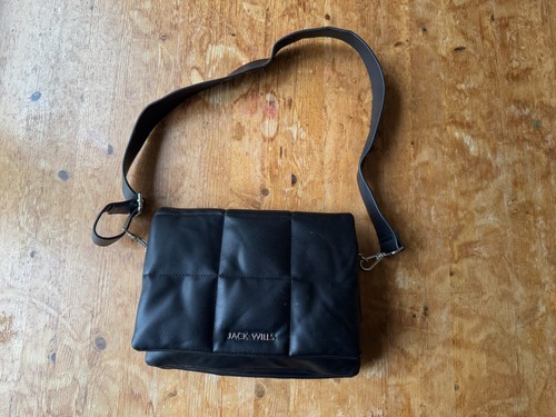 Jack wills black faux leather - faux,